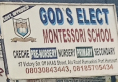 GOD'S ELECT MONTESSORI SCHOOL